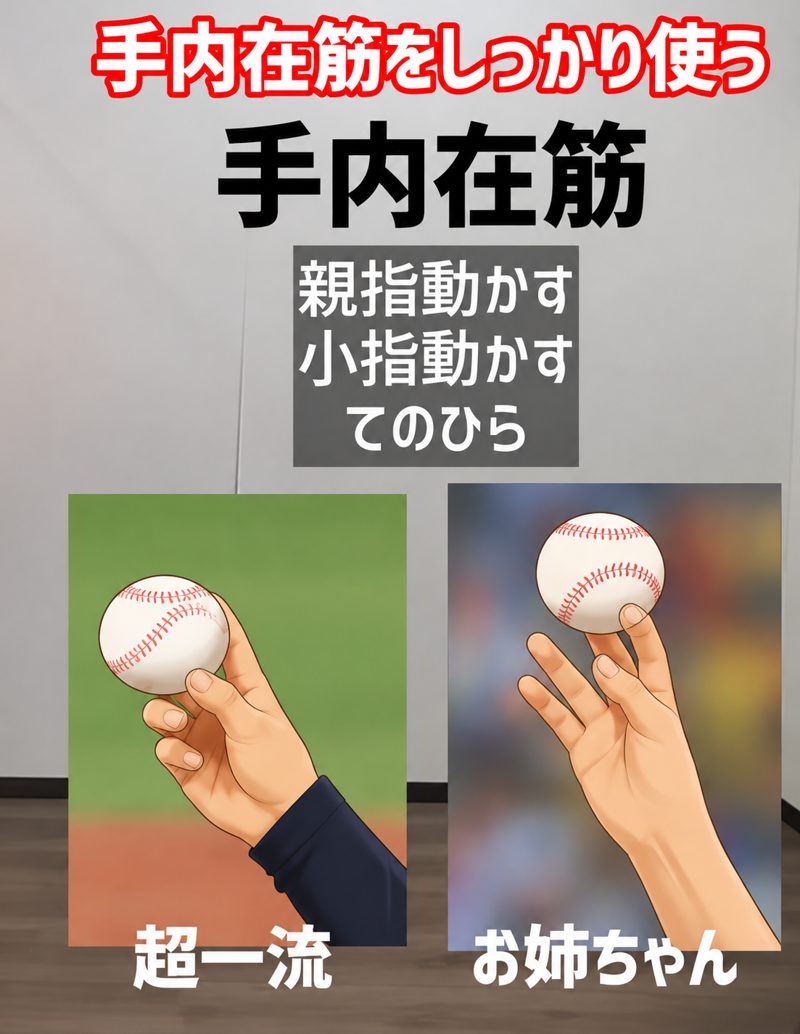 手内在筋をしっかり使う