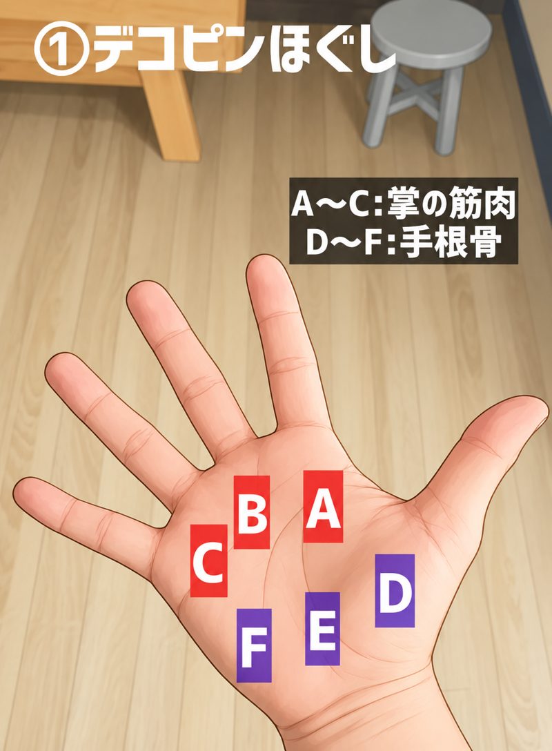 デコピンほぐし A〜F