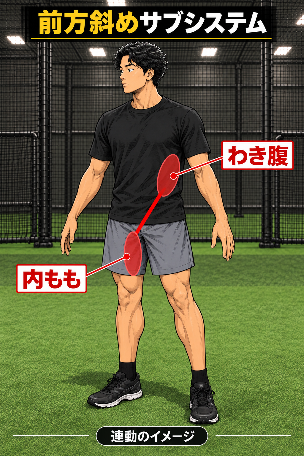 前方斜めサブシステム（立位）