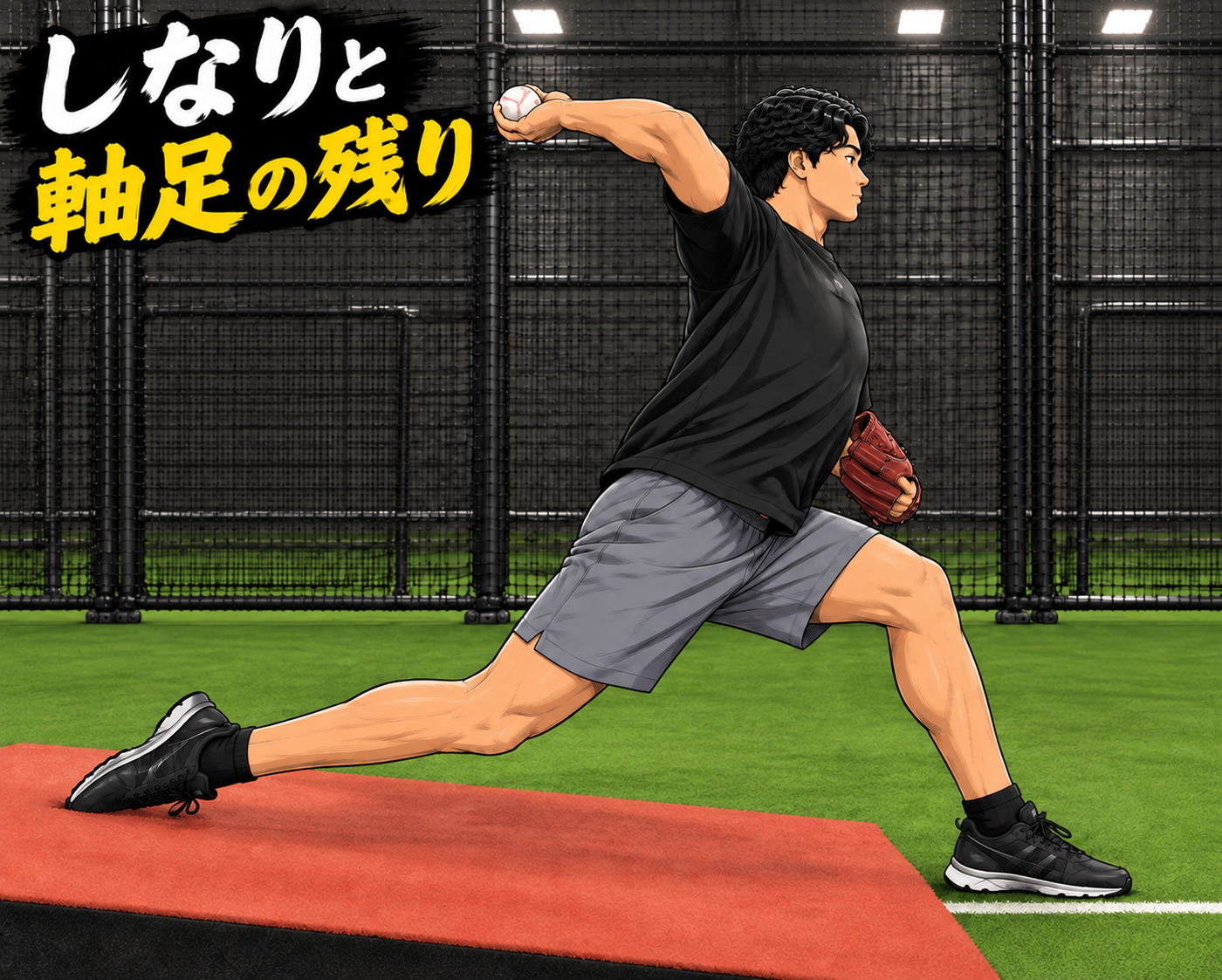 しなりと軸足の残り
