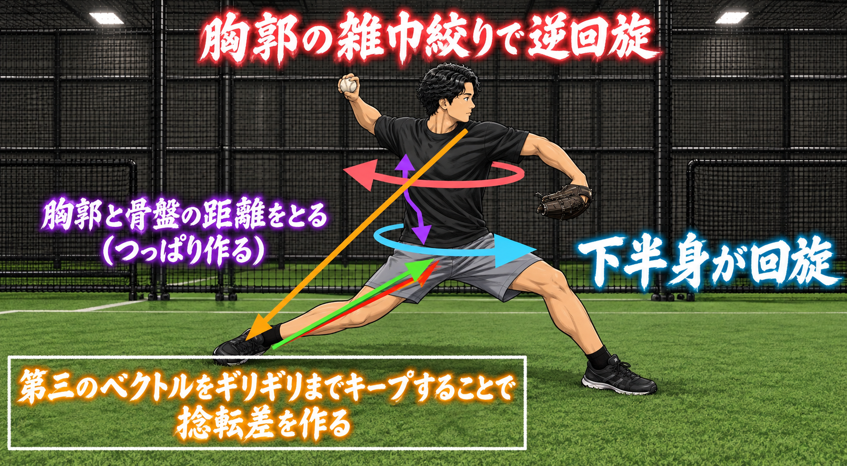 胸郭と骨盤の回旋